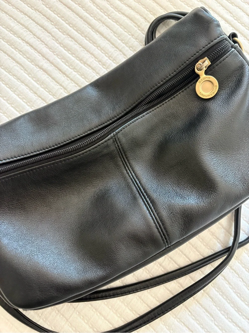Black Leather Crossbody Bag